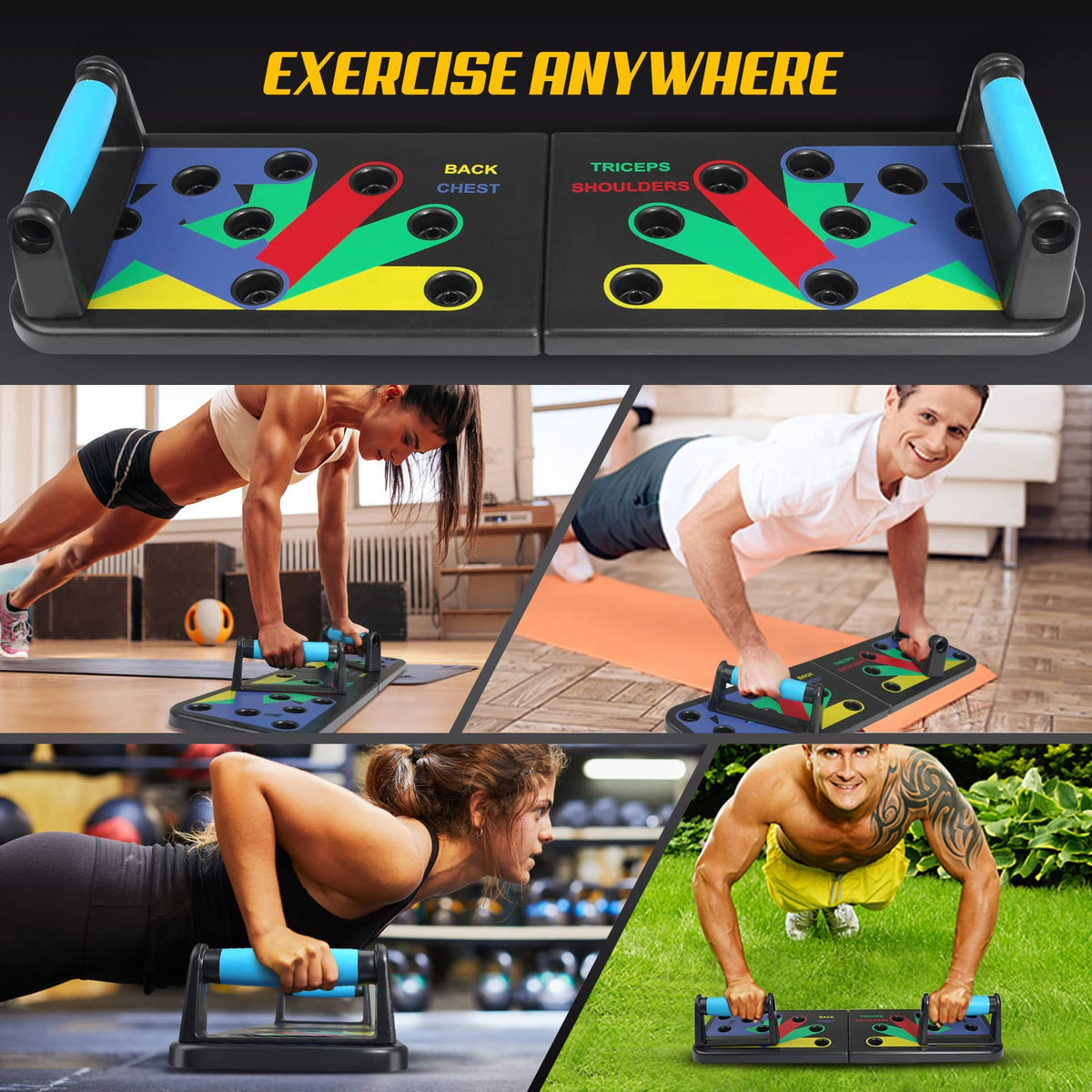 Push Up Board. 28 in 1 Pushups Fitness Stands Push Up Handles for Floor Portable Strength Training Home Gym at Home Workout Equipment for Man and Women