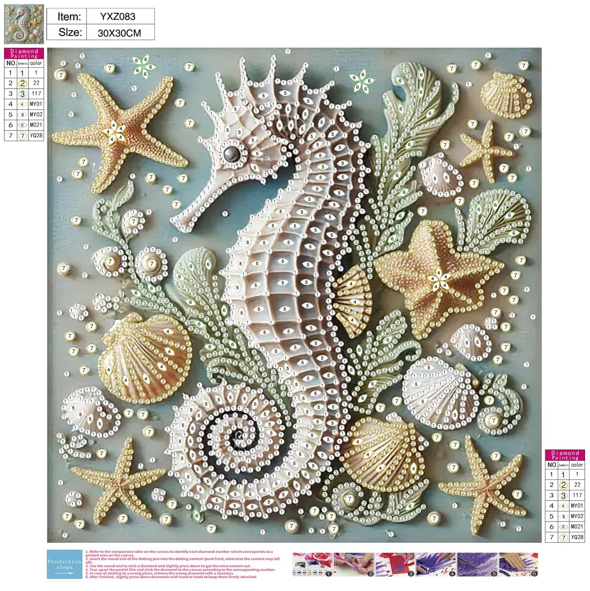 4 pack Marine Animals Special Shape Diamond Painting Kits for Beginner,Crystal Rhinestones Diamond Dots Diamond Art Accessories DIY Diamond Art Kits for Adults for Beginner for Home Wall Decor
