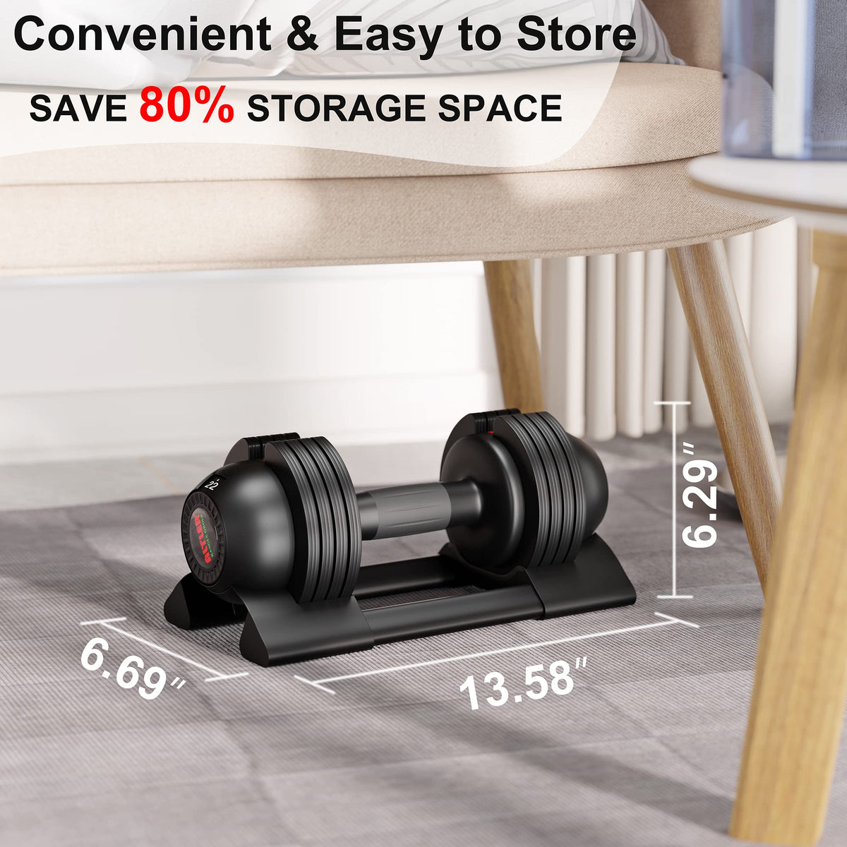 Adjustable Dumbbell Set 22lbs pair adjustable dumbbell- Perfect for Strength Training and Fitness Workouts