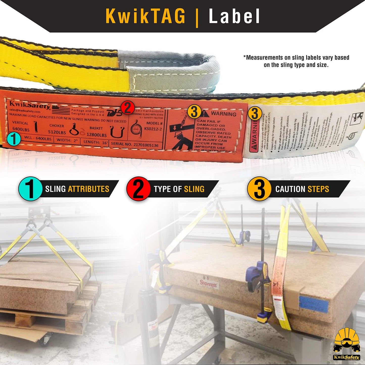 KwikSafety - Charlotte, NC - Mighty Sumo 2”x 10’ Poly Web Sling Lifting Strap Construction ASME OSHA / 6400lbs Vertical 5100lbs Choker 12800lbs Basket/Rigging Moving Towing Hoisting Gear