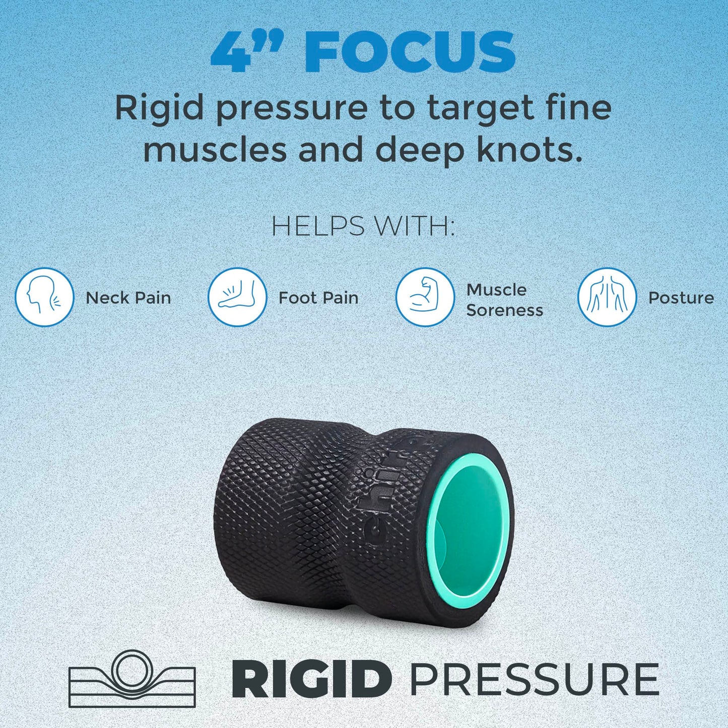 Chirp Wheel Foam Roller – Targeted Back & Neck Relief, Lumbar Spine Stretcher, Spinal Decompression Back Stretcher, Massage Roller with Density Foam for Physical Therapy, Supports 500lbs, 4-Inch Mint