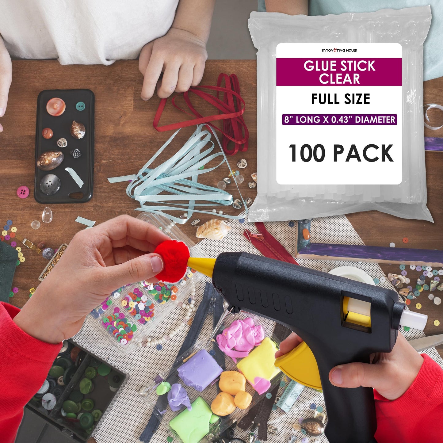 Hot Glue Sticks Combo Pack: Mini and Full Size for All Crafting Needs