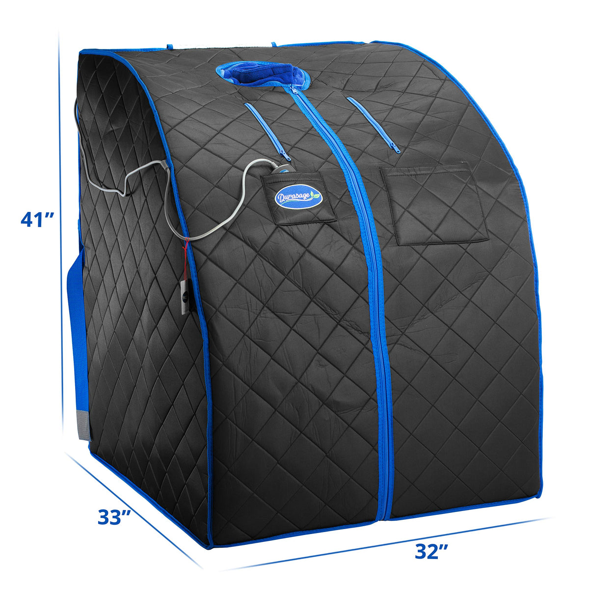 Durasage Ultra Low EMF Infrared Sauna Box – Portable Sauna with Heated Footpad & Chair, Personal Home Spa for, Stress Relief, Weight Loss & Skin Rejuvenation, Foldable, Easy Setup & Remote Control