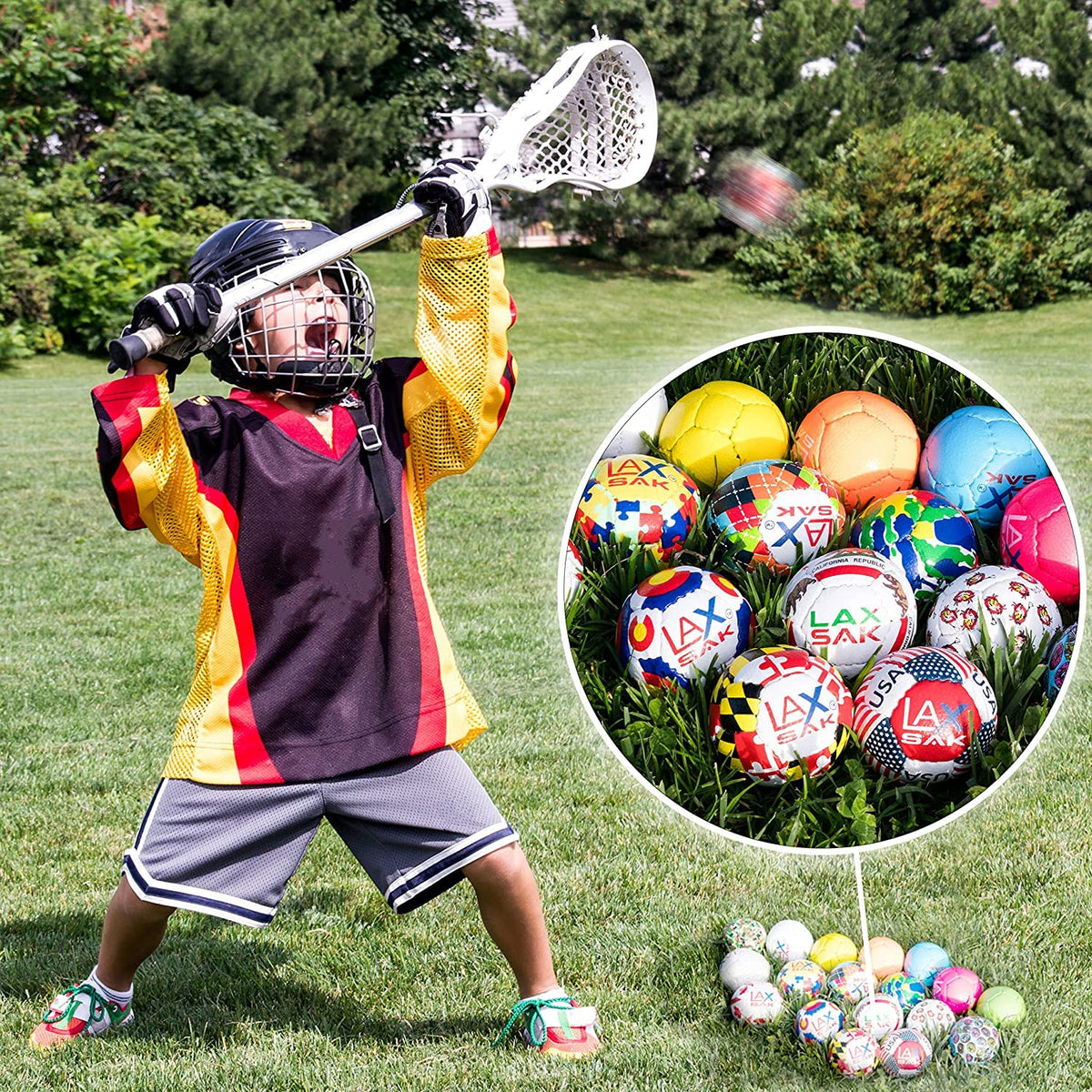 Lax Sak Soft Practice Lacrosse Balls - Same Weight & Size as a Regulation Lacrosse Balls, Great for Indoor & Outdoor Practices, Less Bounce & Minimal Rebounds - Carolina Blue, 1 Pack