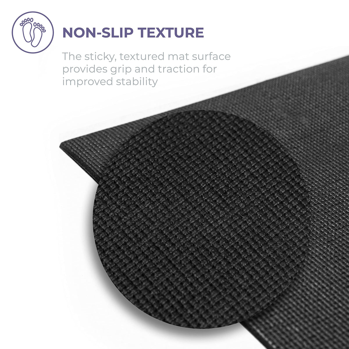 Sunshine Yoga Voyage Yoga Mat Roll, 24in x 50ft Exercise Mat, 5mm Thick Non-Slip Gym Mat for Home Workout and Fitness, Anti-Tear, Cut up to 8 Regular Yoga Mats, Black
