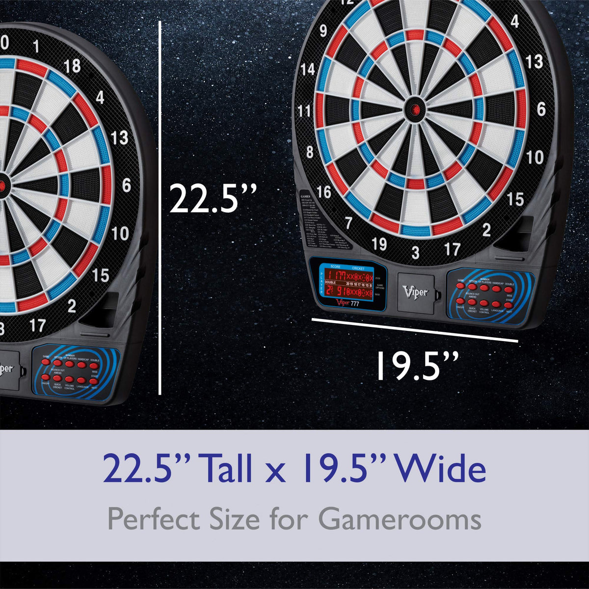 Viper Metropolitan Solid Wood Cabinet & Electronic Dartboard Play-Ready Bundle