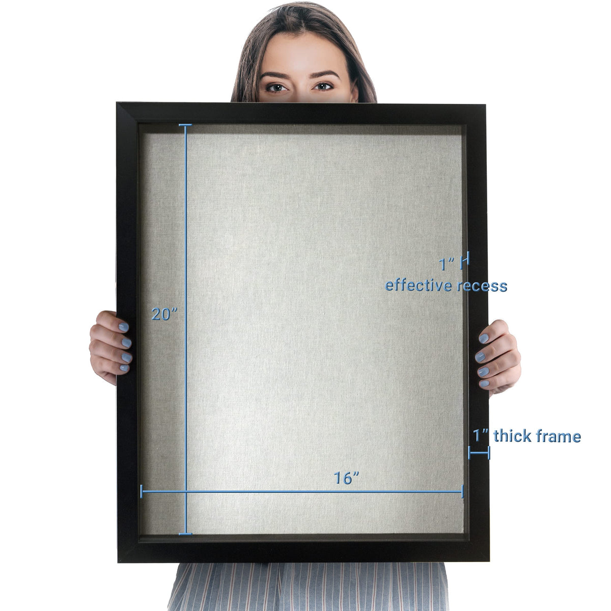 Caesar Home Shadow Box Display Frame with 2 Backgrounds and UV Protection, Multiple Sizes (16x20)