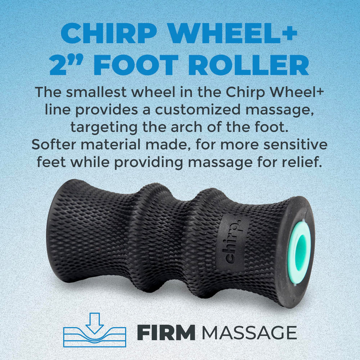 Chirp Wheel Foam Roller – Targeted Back & Neck Relief, Lumbar Spine Stretcher, Spinal Decompression Back Stretcher, Massage Roller with Density Foam for Physical Therapy, Supports 500lbs, 2-Inch Mint