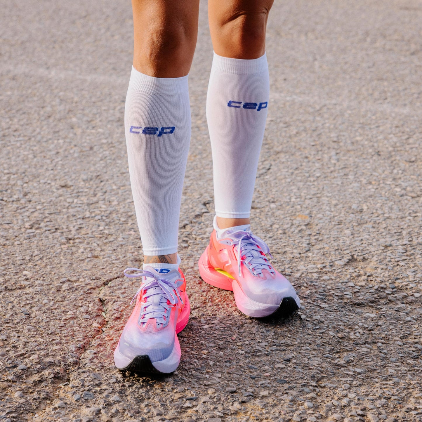 CEP Core Run Ultralight Calf Sleeves, Lilac/Pink, Women, III
