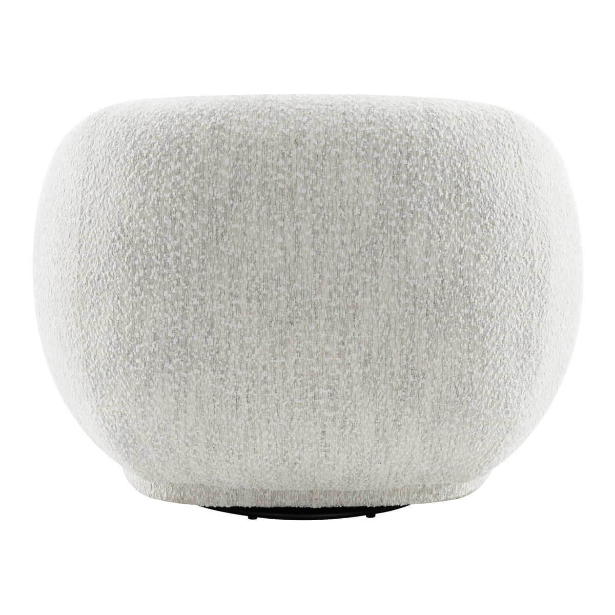 Furniture of America Corra Modern Boucle 41.7-inch Swivel Chair with 360-degree Swivel Base, Sloped Curved Backrest and Armrest for Living Room, Office, Beige