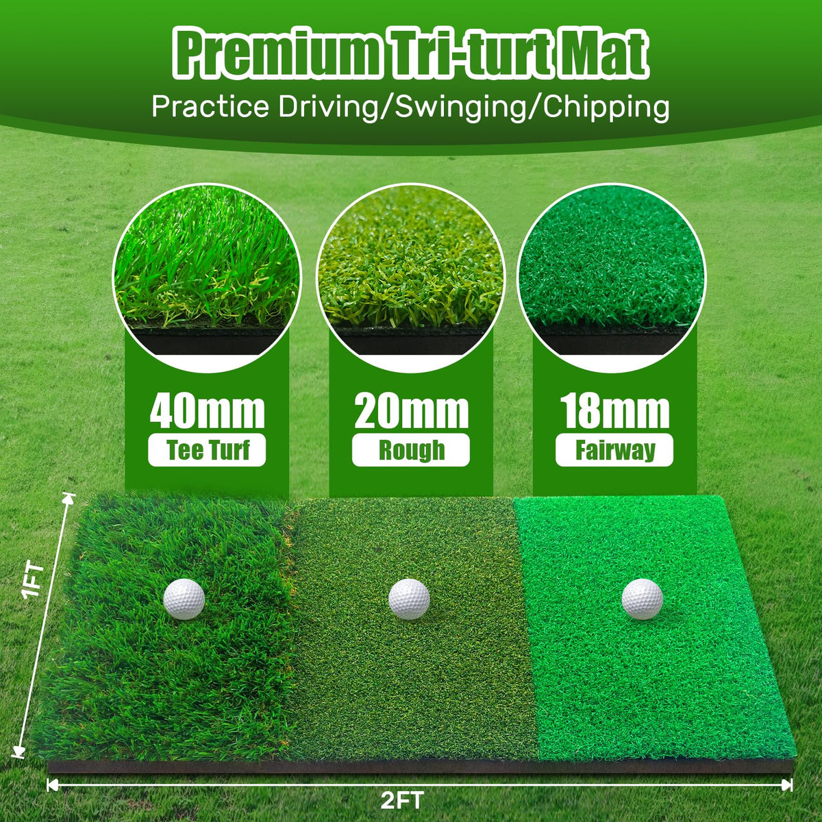 MFNMFN Golf Net with Practice Mat,Golf Hitting Aid Nets 10x7FT for Backyard Driving Chipping Training Swing,Gifts for Men Dad Him and Golfer