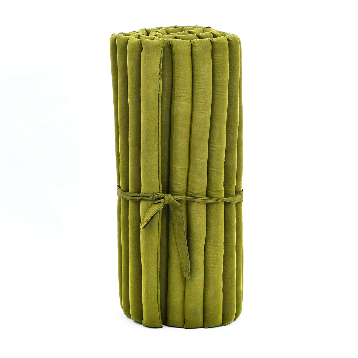 Leewadee - Foldable Floor Mattress - Japanese Roll Up Futon -Trifold Tatami Mat- Guest Floor Bed - Camping Mattress - Thai Massage Mat, Kapok Filled, 75 x 28 inches, Green