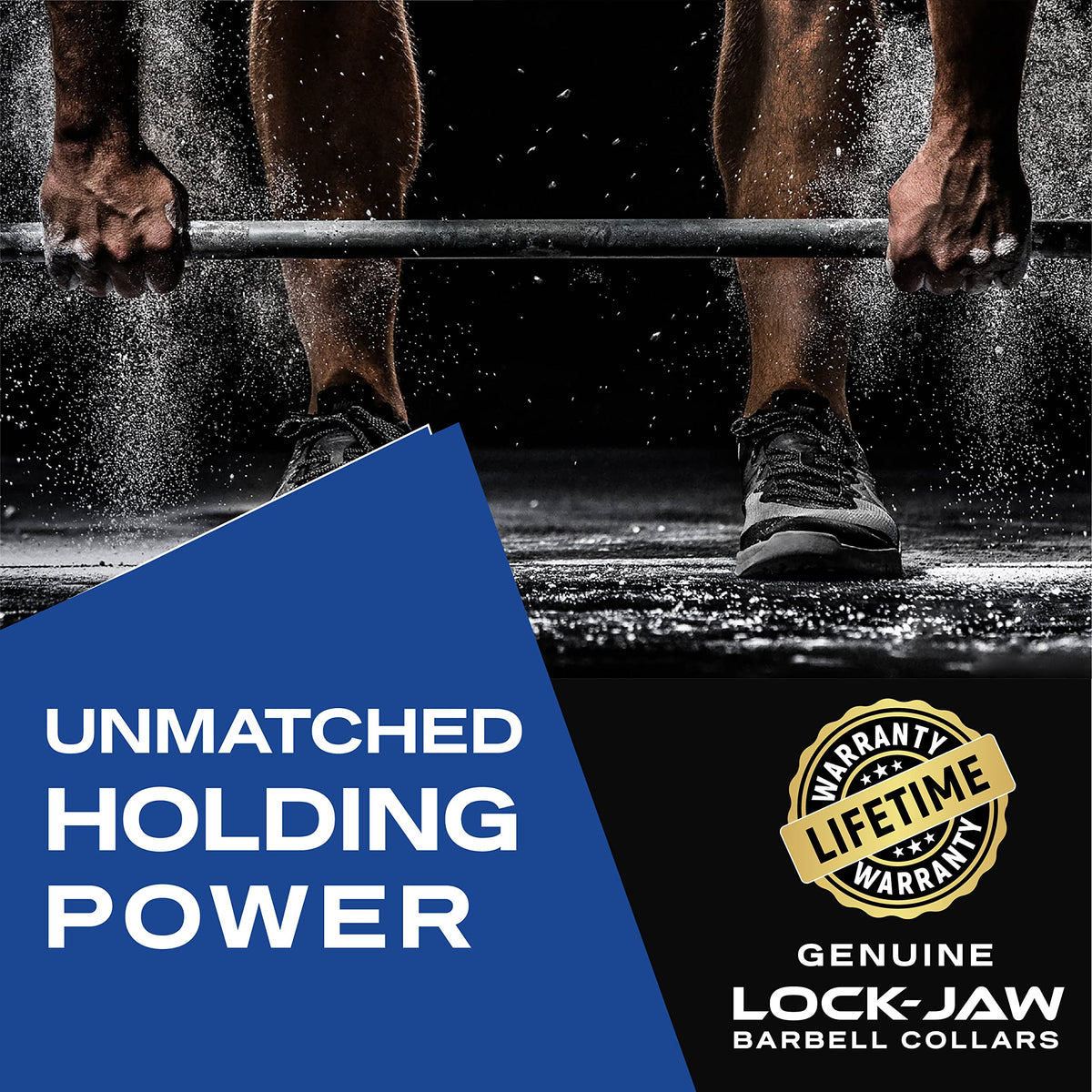 Lock-Jaw PRO 2 Barbell Collars Olympic Barbell Clamps 2 Pcs – Heavy Duty Bar Clamps for 2” & 50mm Olympic Bars – Secure Weight Bar Clamps for Strength Training & Home Gym Accessories – Black