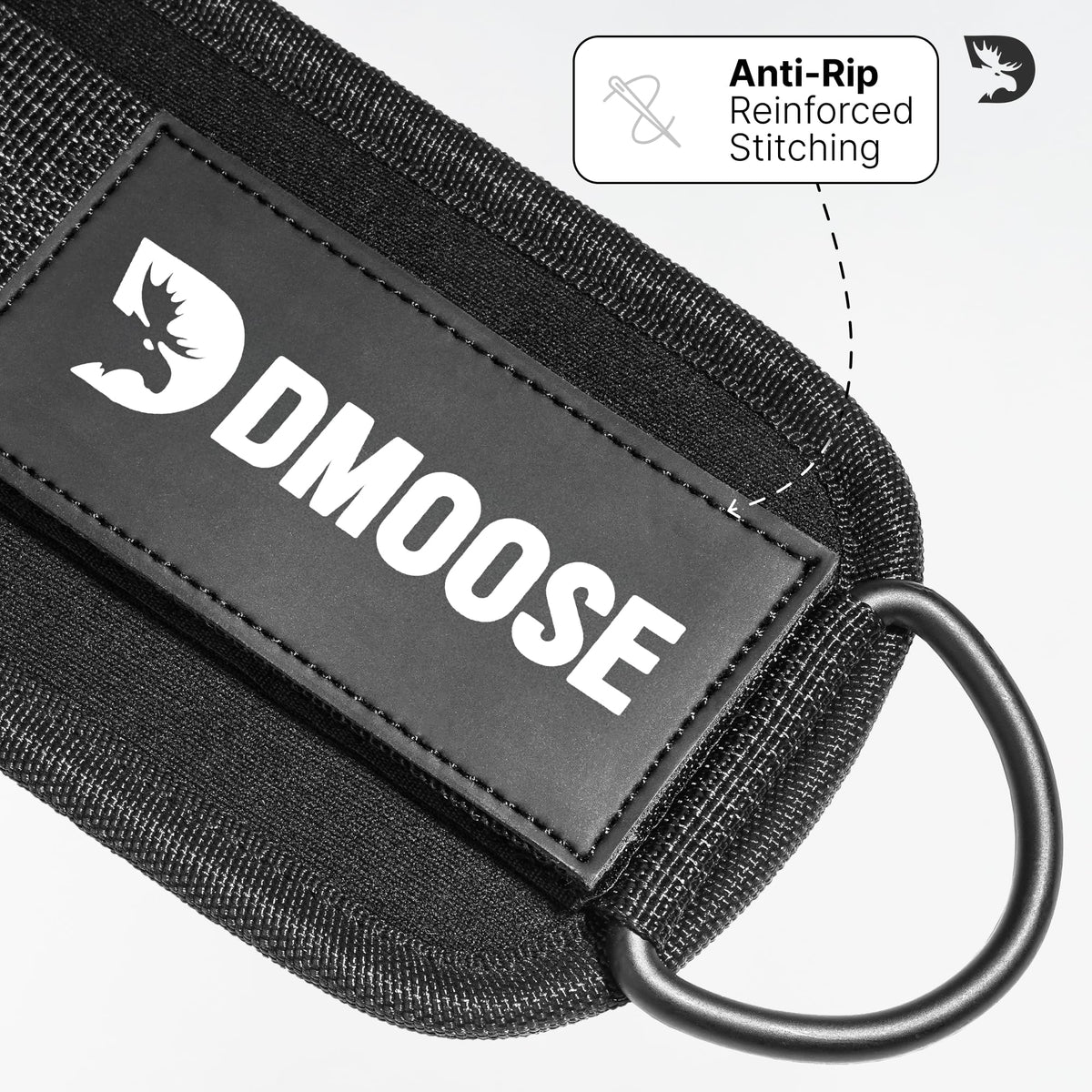 DMoose Ankle Strap for Cable Machine Attachments - Gym Ankle Cuff for Kickbacks, Glute Workouts, Leg Extensions, Curls, Booty Hip Abductors Exercise for Men Women