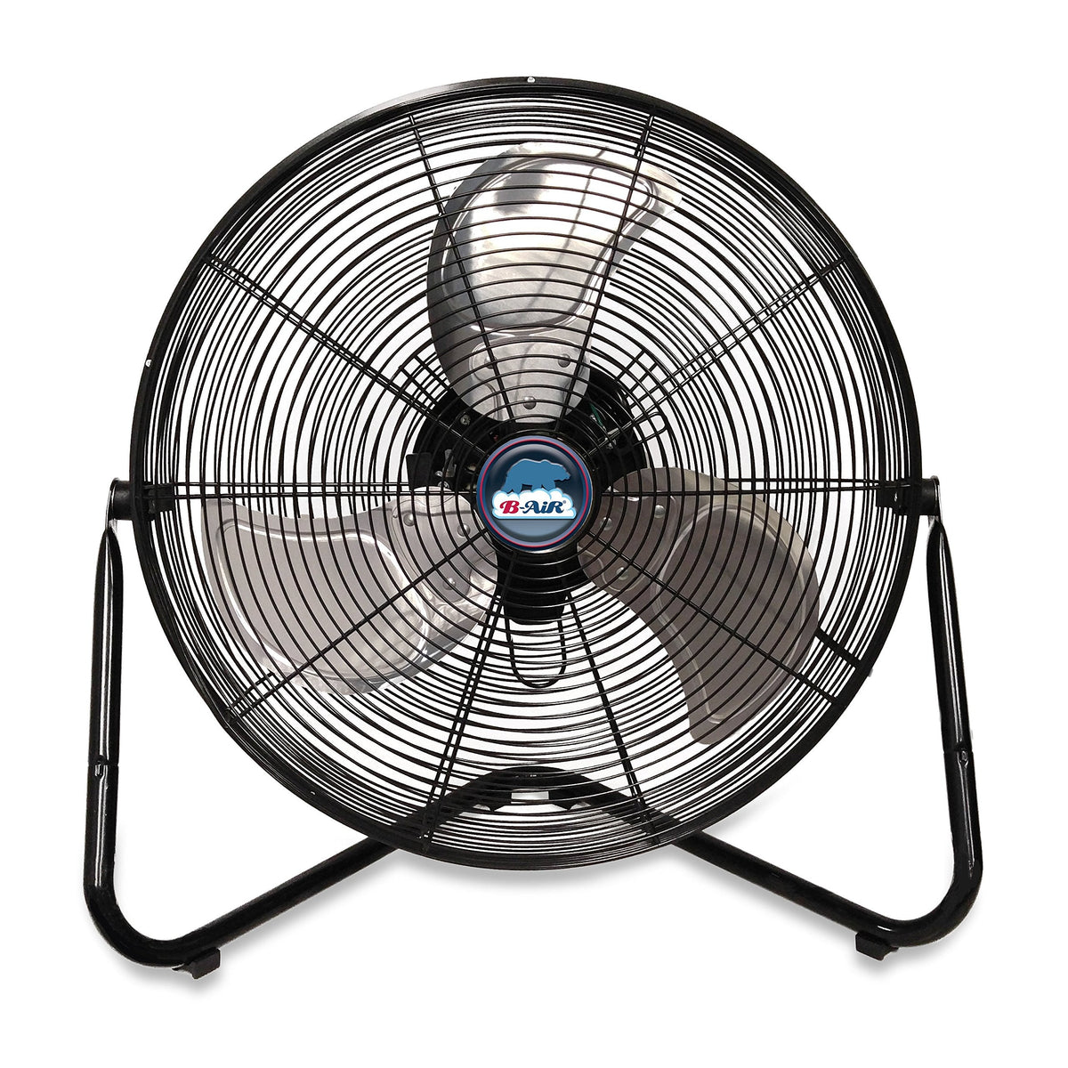 B-Air Firtana 20" High Velocity Electric Garage Floor Fan for Industrial and Home Use with 3-Speeds and Tilt Adjustable Fan Head, SAFF-20, Black